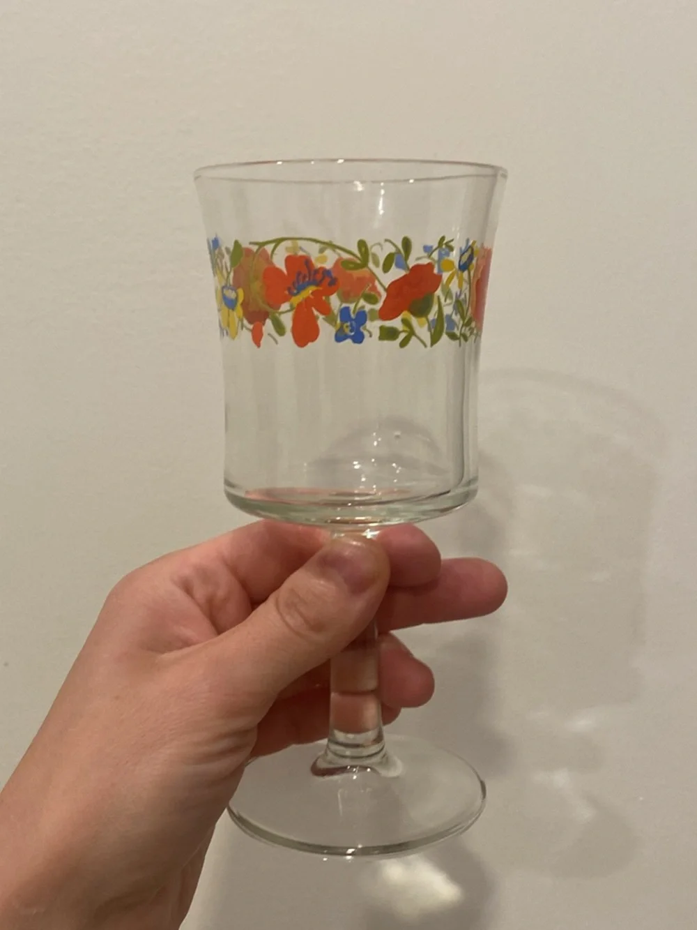 Vintage corelle wildflower Stemmed Wine Glasses